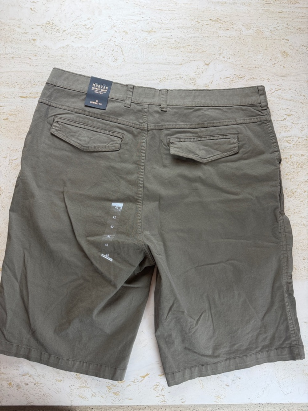 Mortar Ultimate Flex-A-Ble Shorts NWT Men’s Size 42 Comfort Fit Stretch Waist - Picture 5 of 6